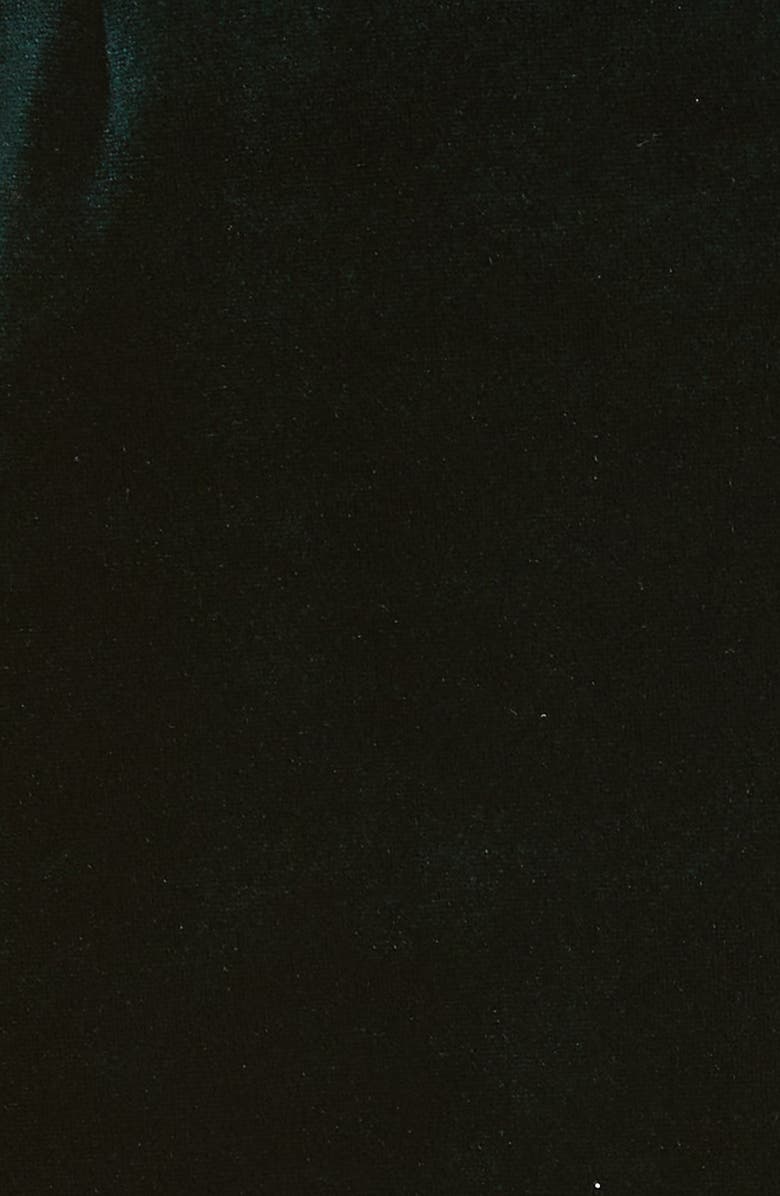 Nicole Miller Puff Long Sleeve Deep V-Neck Velvet Minidress, Alternate, color, 