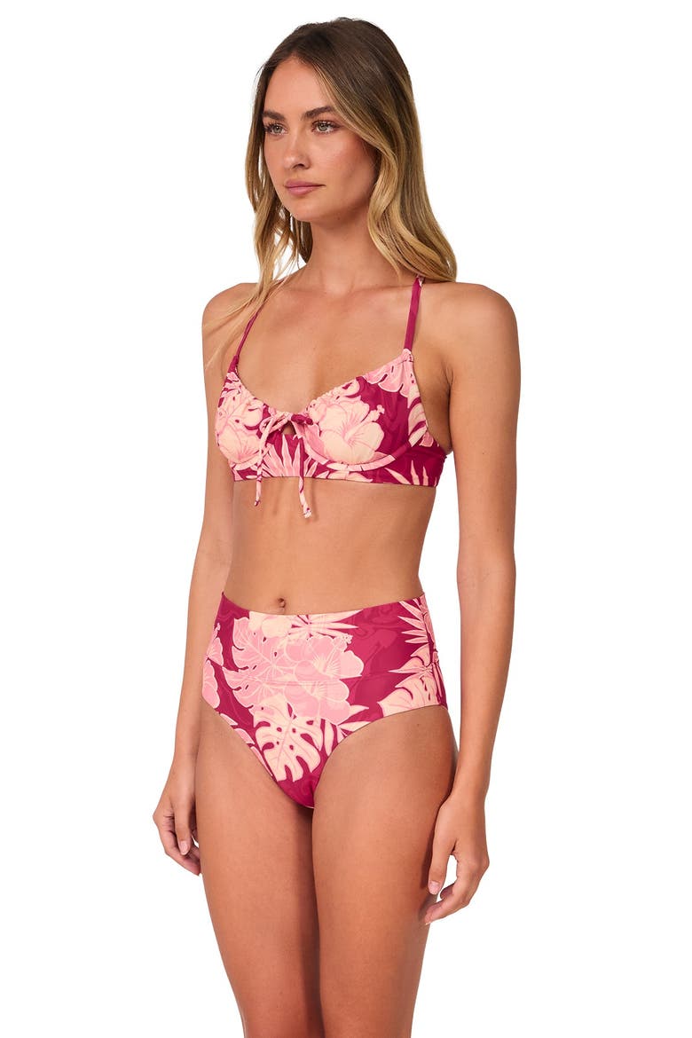 Laura Fold Over Bikini Swim Bottoms, Alternate, color, Ruby Bay