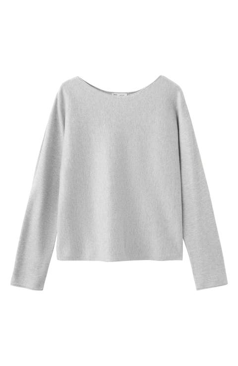 Cotton Blend Fine Knit Sweater