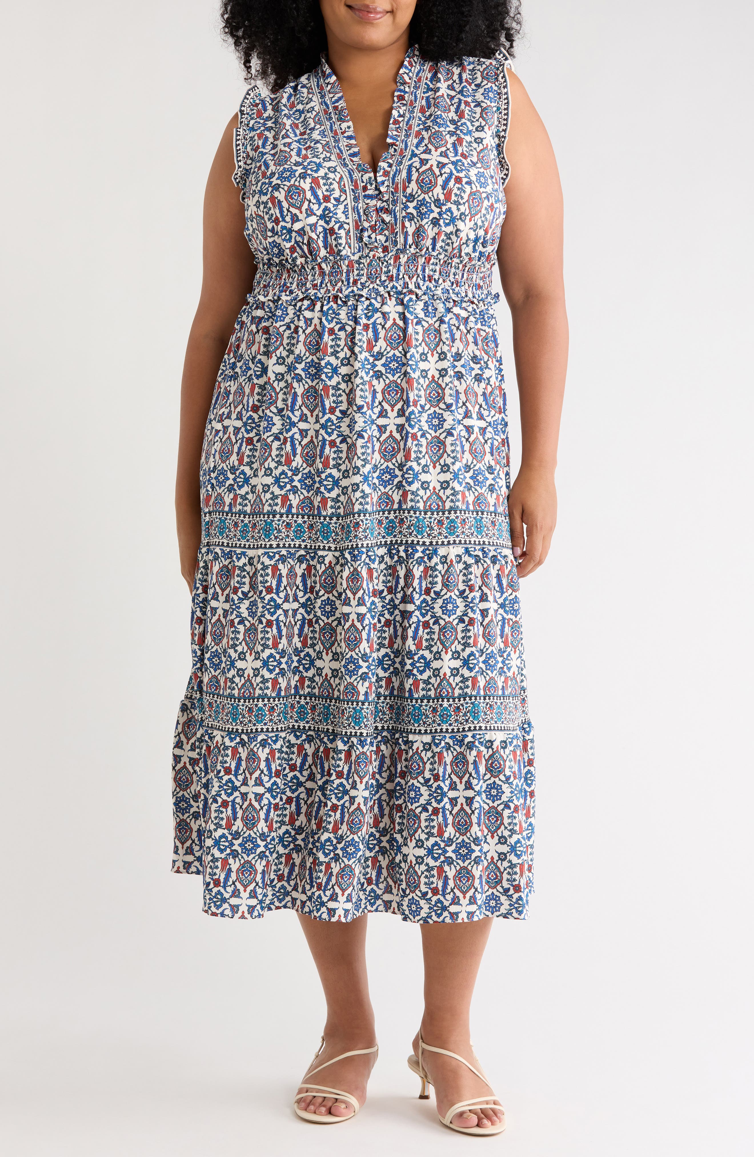 Sleeveless Tiered Maxi Dress
