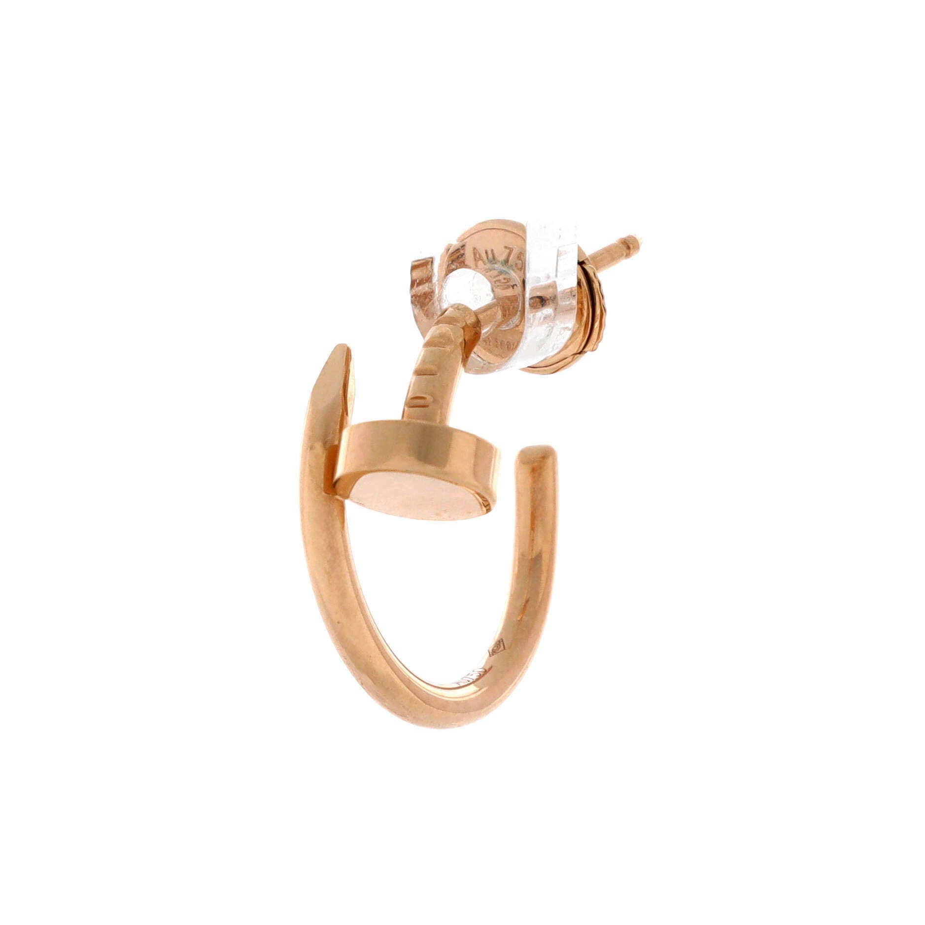 Juste un Clou Hoop Earrings 18K Rose Gold Small, Alternate, color, Metallic Gold