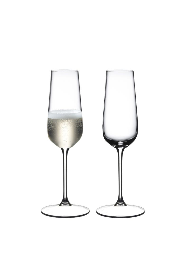 Grape@ Champagne Flute Wine Glass, Set of 2, 8 ounce, Main, color, Clear