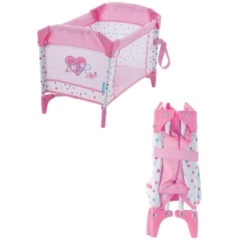 Love Heart Doll Play Yard Baby Doll Accessory Folds for Easy Storage and Travel