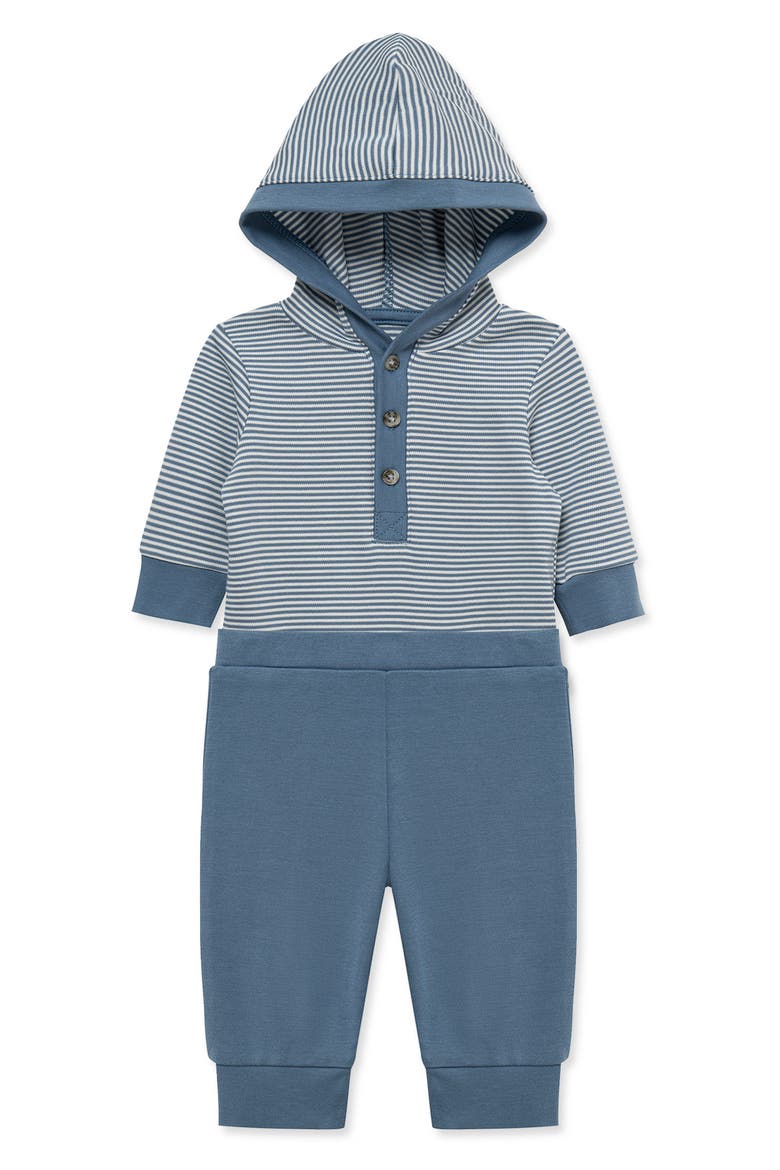 Kids' Hooded Bodysuit & Pants Set, Alternate, color, BLUE