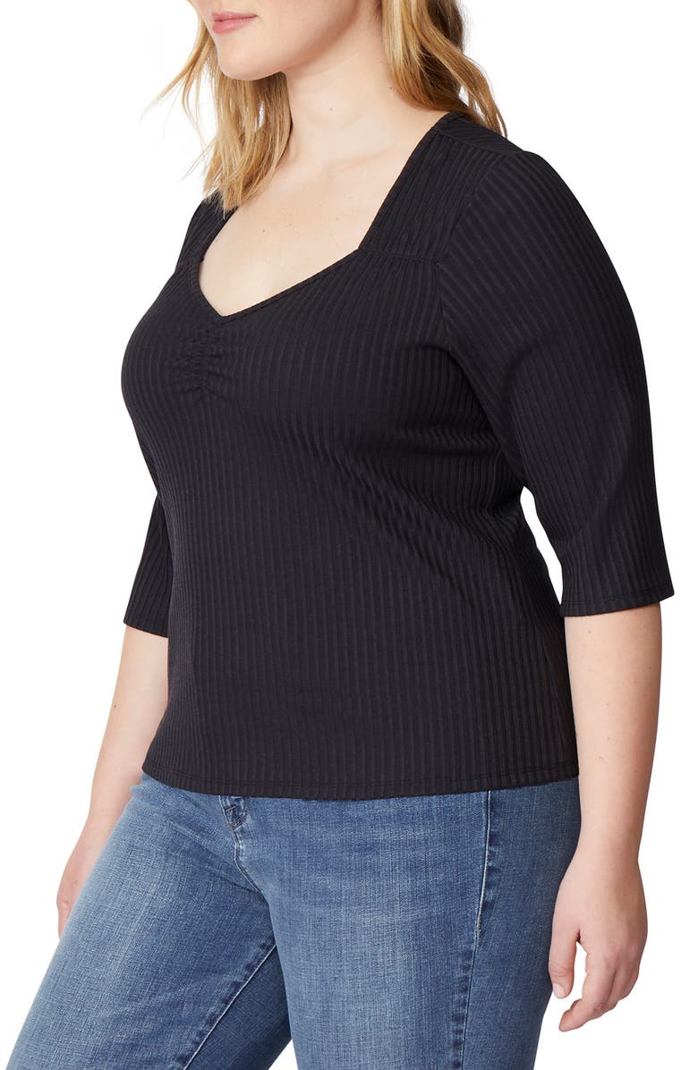 Rebel Wilson X Angels Sweetheart Rib Knit Top, Alternate, color, 