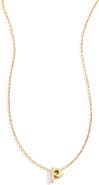 Mint & Lily Tiny Script Initial Necklace