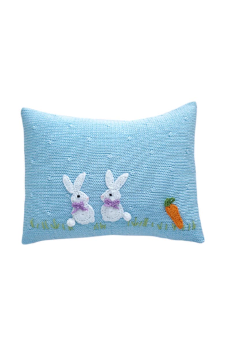 Melange Collection Baby Bunny Mini Pillow, Main, color, Blue