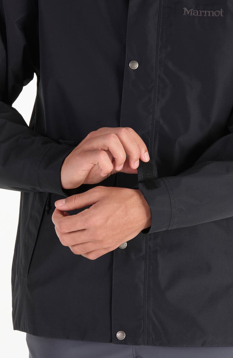 Marmot Cascade Waterproof Hooded Jacket, Alternate, color, Black