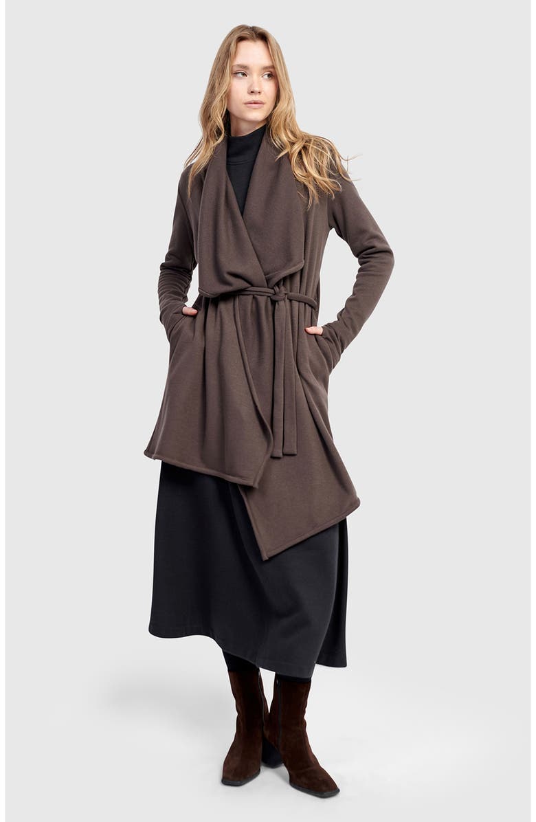 Alembika Cloud Wrap Cardigan, Alternate, color, Mocha