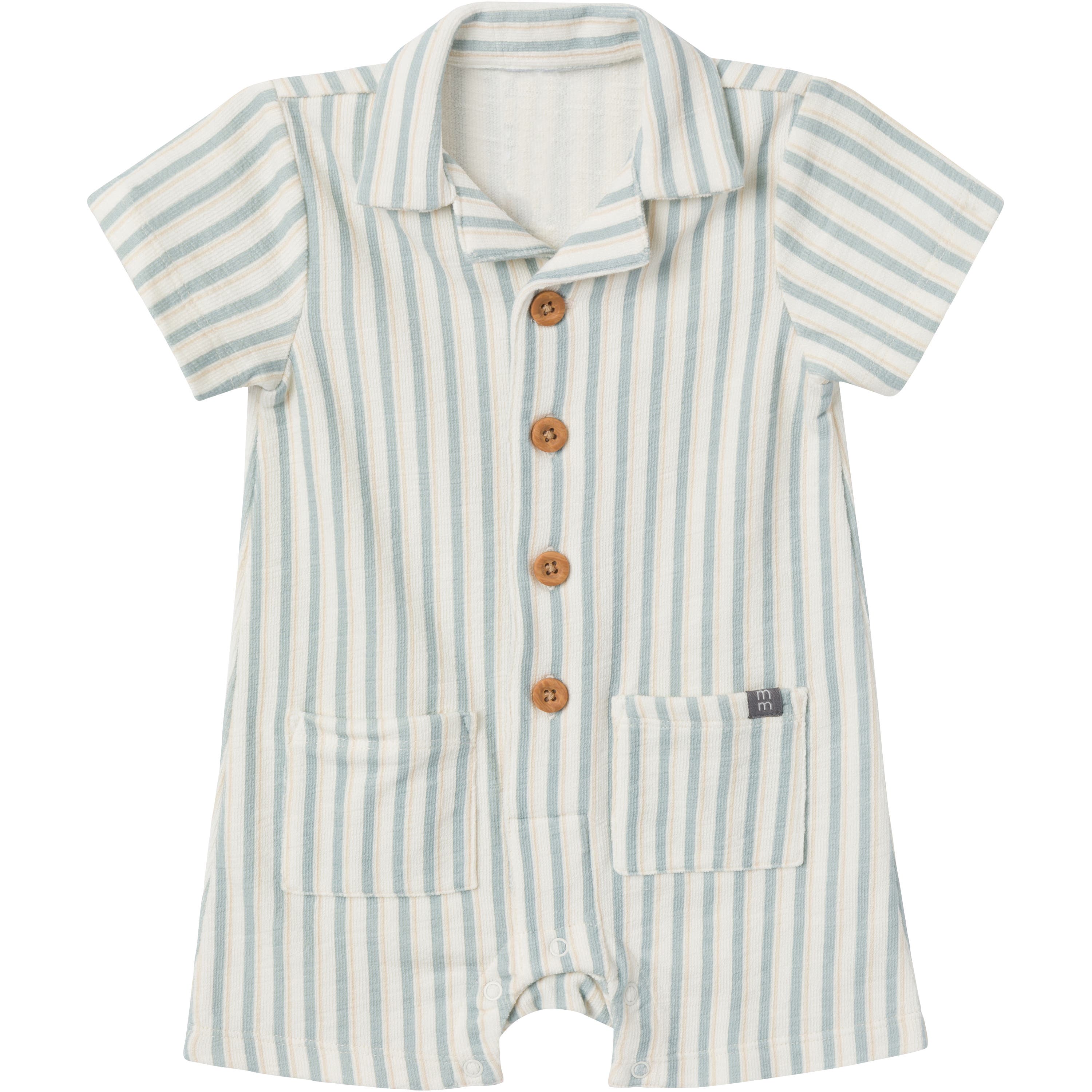Ivory Teal Stripe