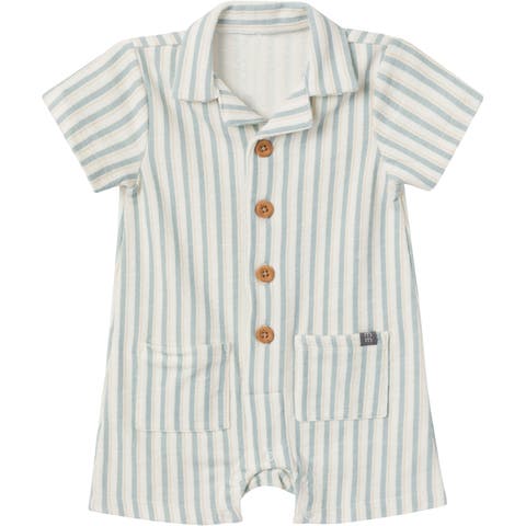 Collared Short Sleeve Romper