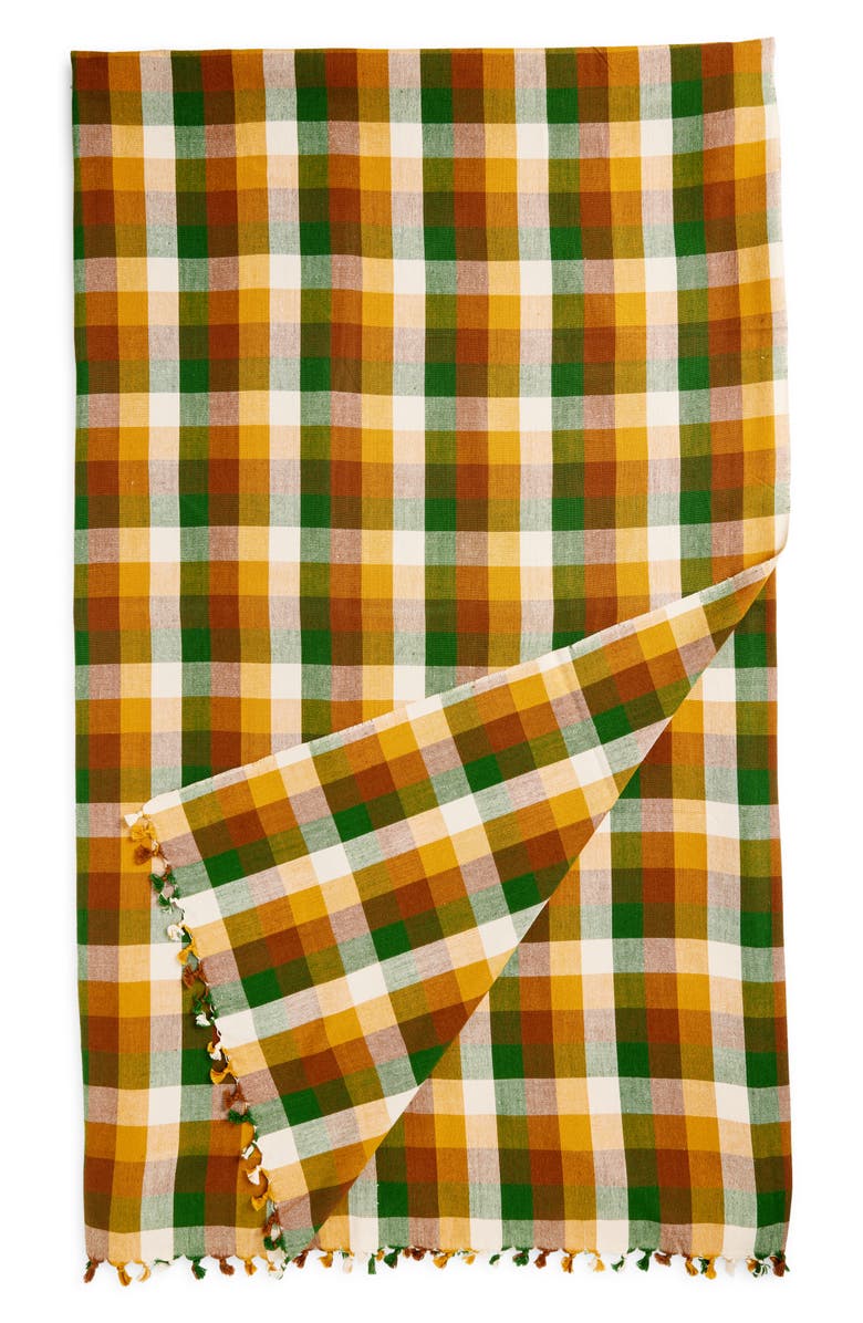Heather Taylor Home Gingham Tablecloth, Main, color, 