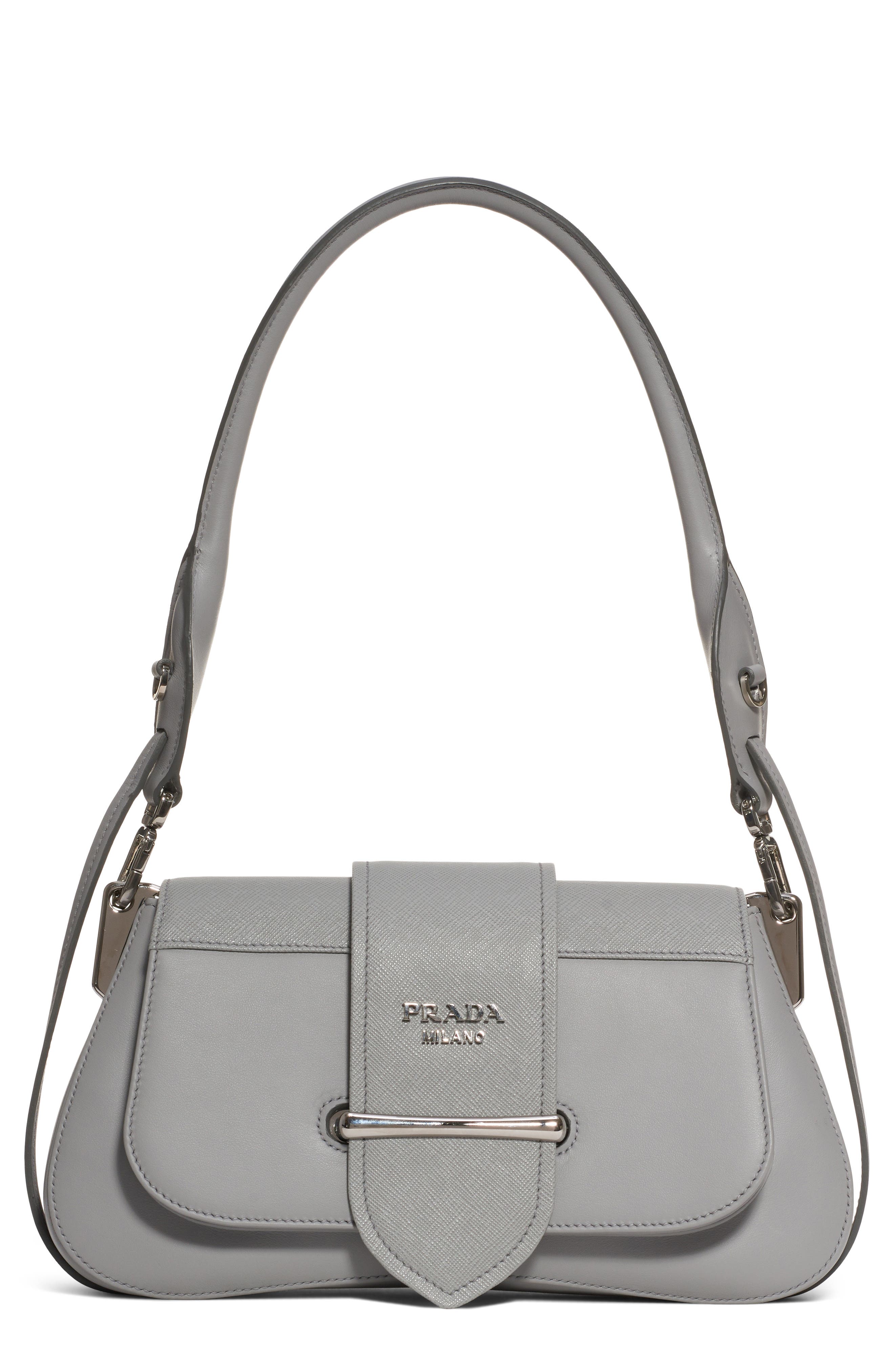 Prada Sidonie Leather Shoulder Bag, Main, color, 