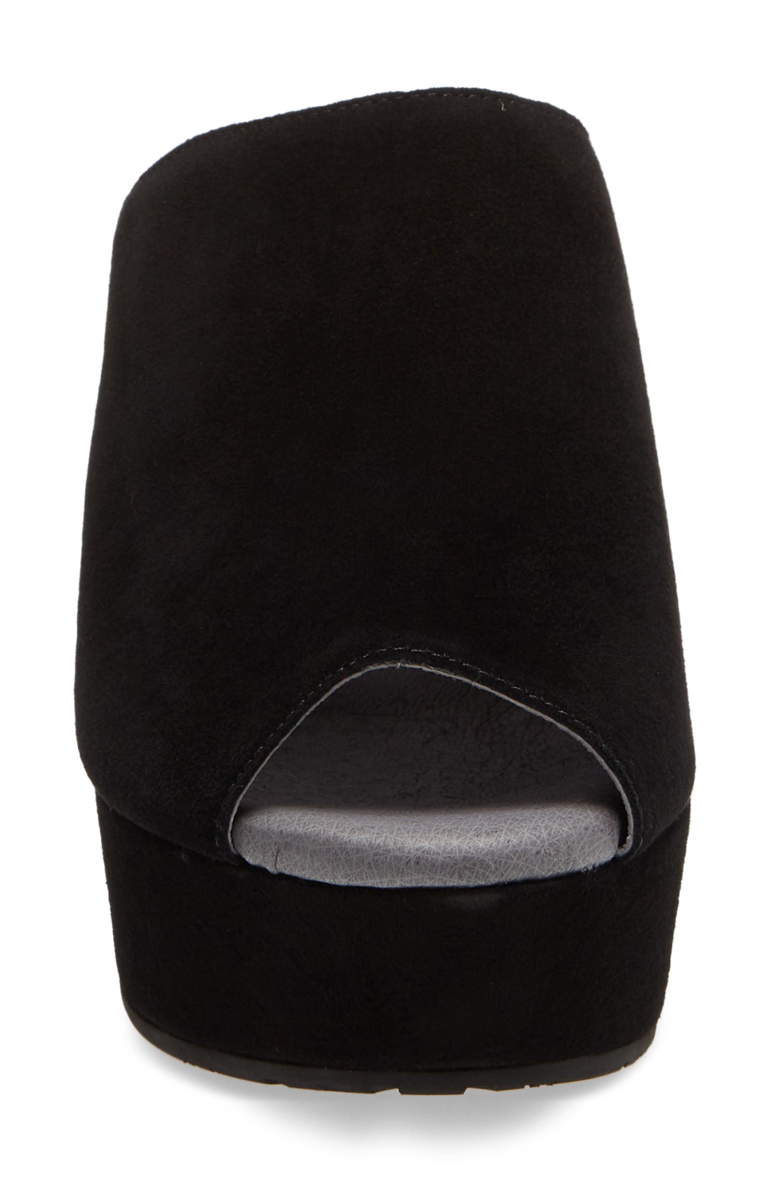 Chocolat Blu Platform Slide Sandal, Alternate, color, Black Suede
