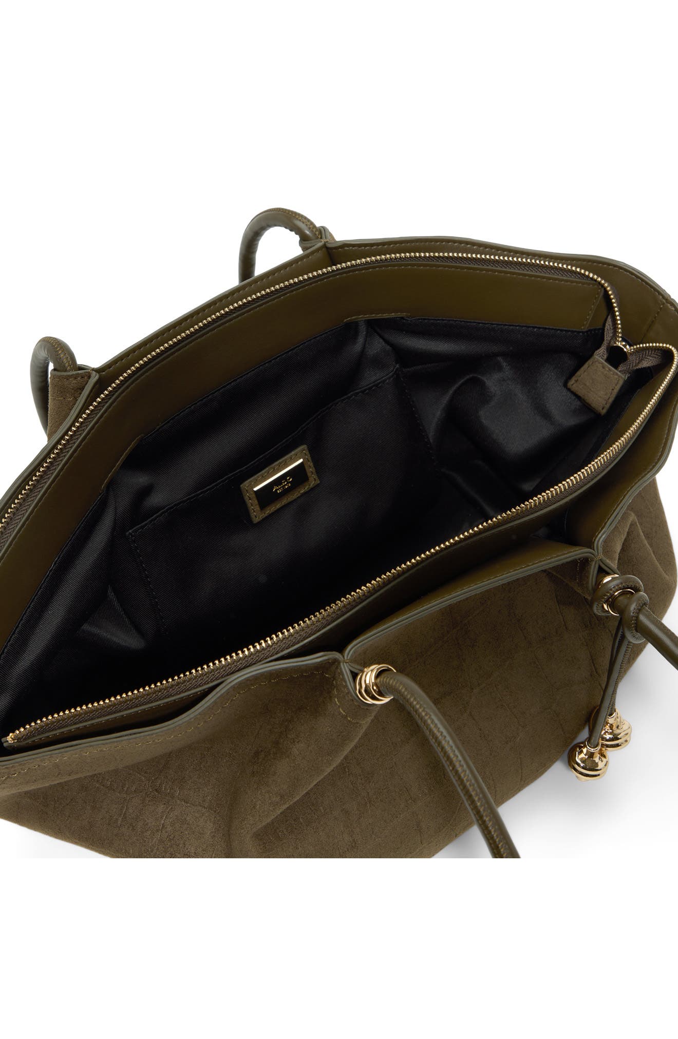 Braelynex Faux Leather Tote, Alternate, color, KHAKI