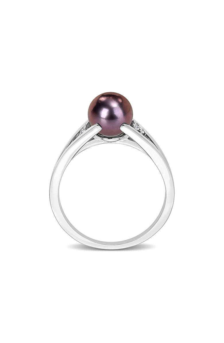 DELMAR Cultured Freshwater Pearl & Diamond Ring - 0.04ct., Alternate, color, 