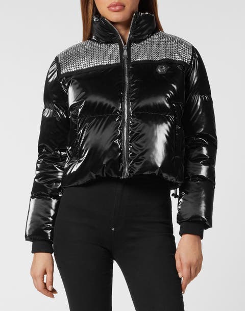 Crystal Nylon Puffer Jacket Women