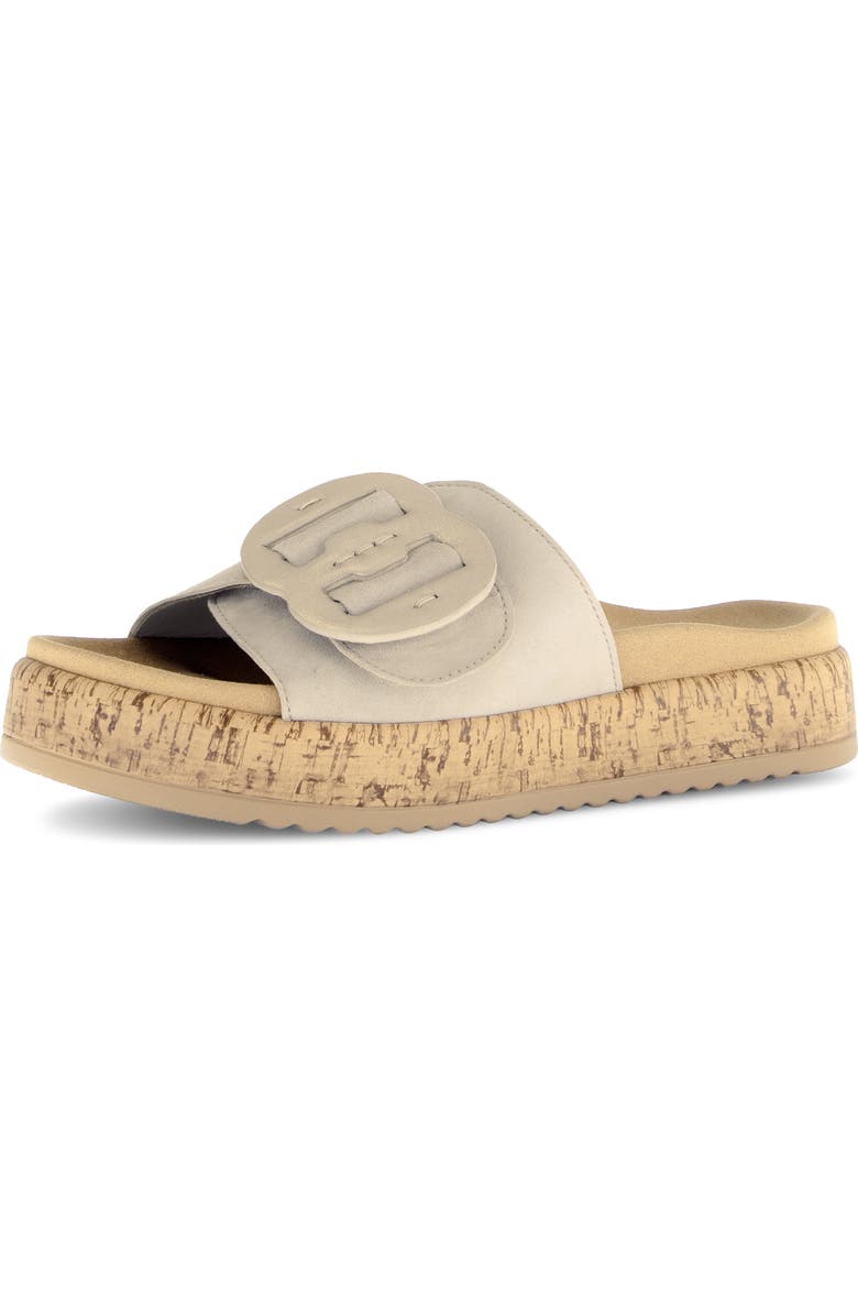 Gabor Platform Slide Sandal, Main, color, Oak