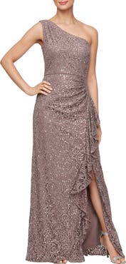 パーティードレス Delamere One-Shoulder Sequin Gown Roland Mouret Delamere One-Shoulder Sequin Gown - Runway Catalog