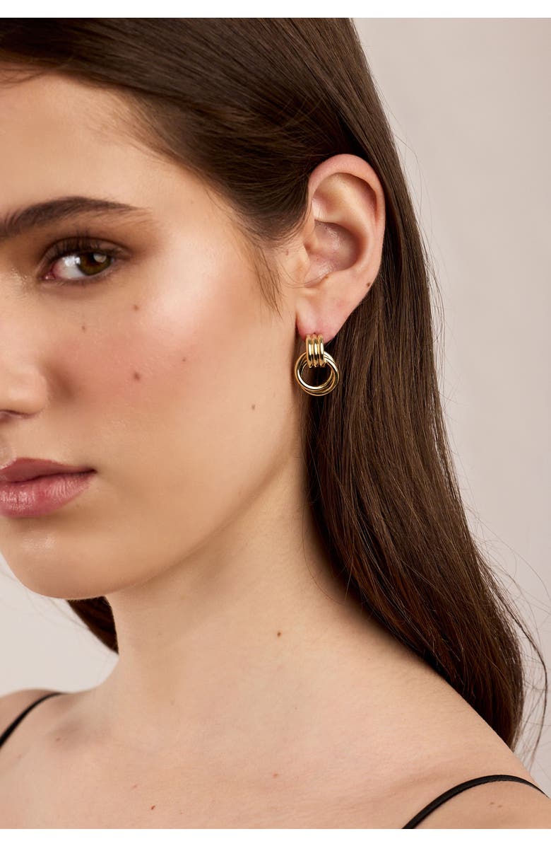 Electric Picks Mini Knocker 90s Style Lightweight Earrings, Alternate, color, Gold