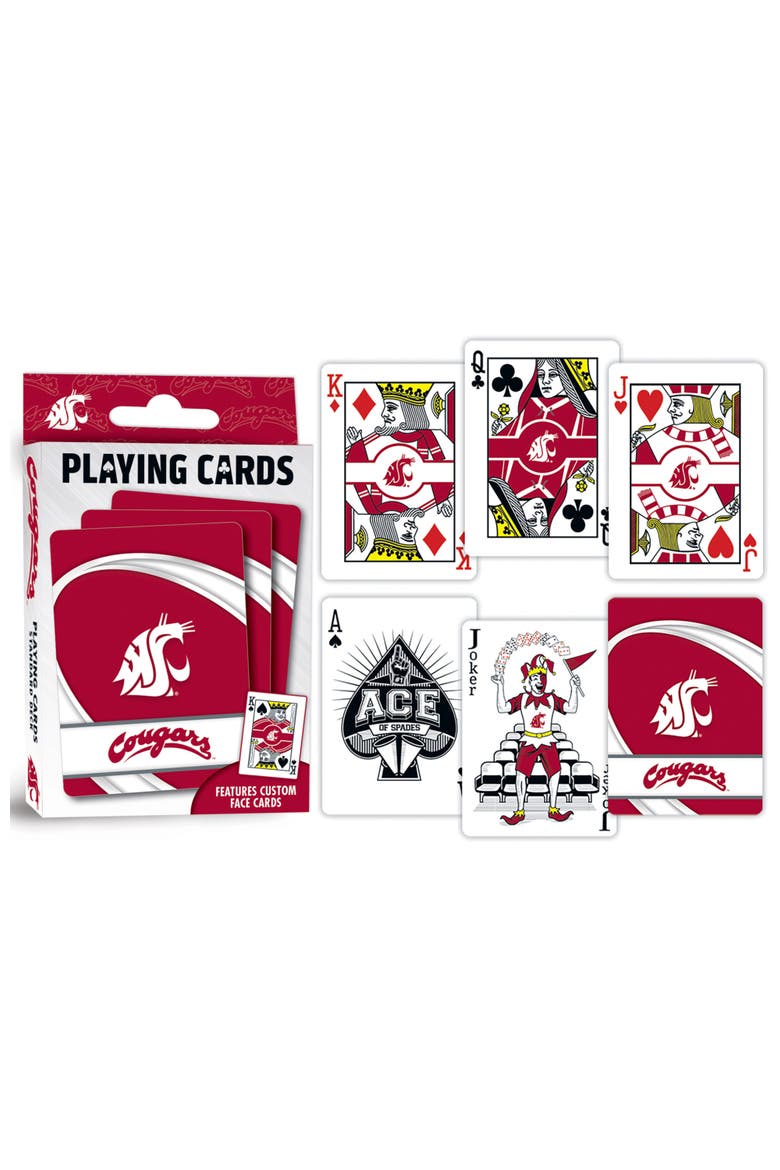 Washington State Cougars Playing Cards, Alternate, color, Multicolor