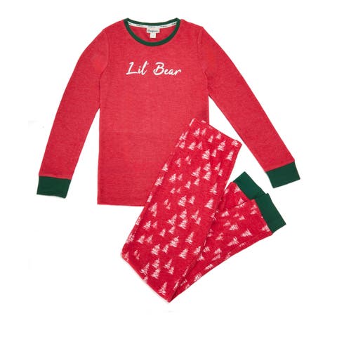 2 Piece Lil Bear Holiday Pajama Set (Little Kids)