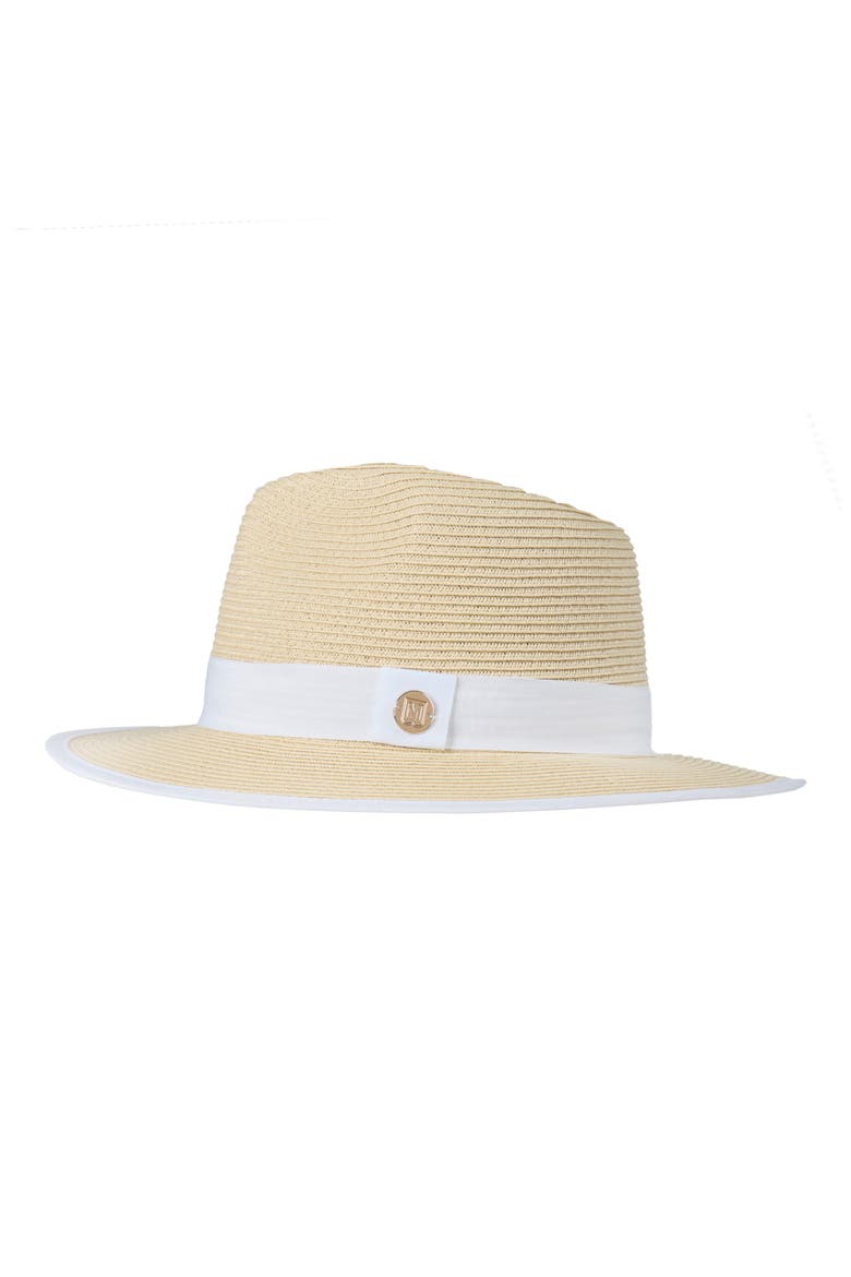 Ribbon Trim Fedora, Alternate, color, NATURAL