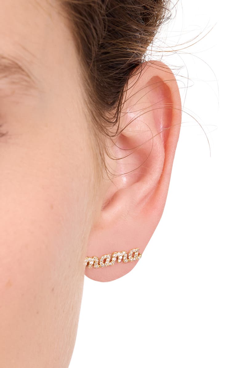 Kate Spade New York pavé mama stud earrings, Alternate, color, 