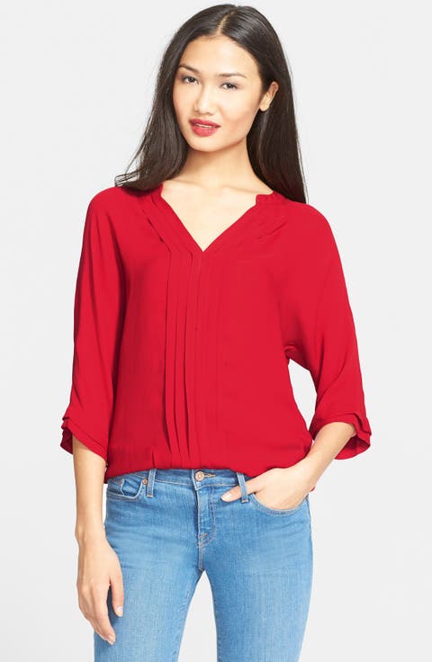 'Marru' Semi-Sheer Silk Blouse