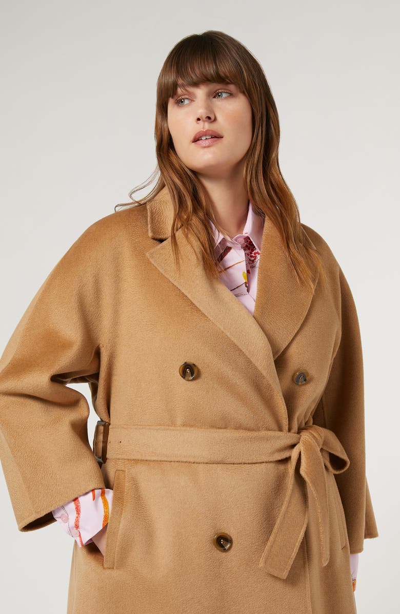 Marina Rinaldi Bratto Double Faced Virgin Wool Trench Coat, Alternate, color, 