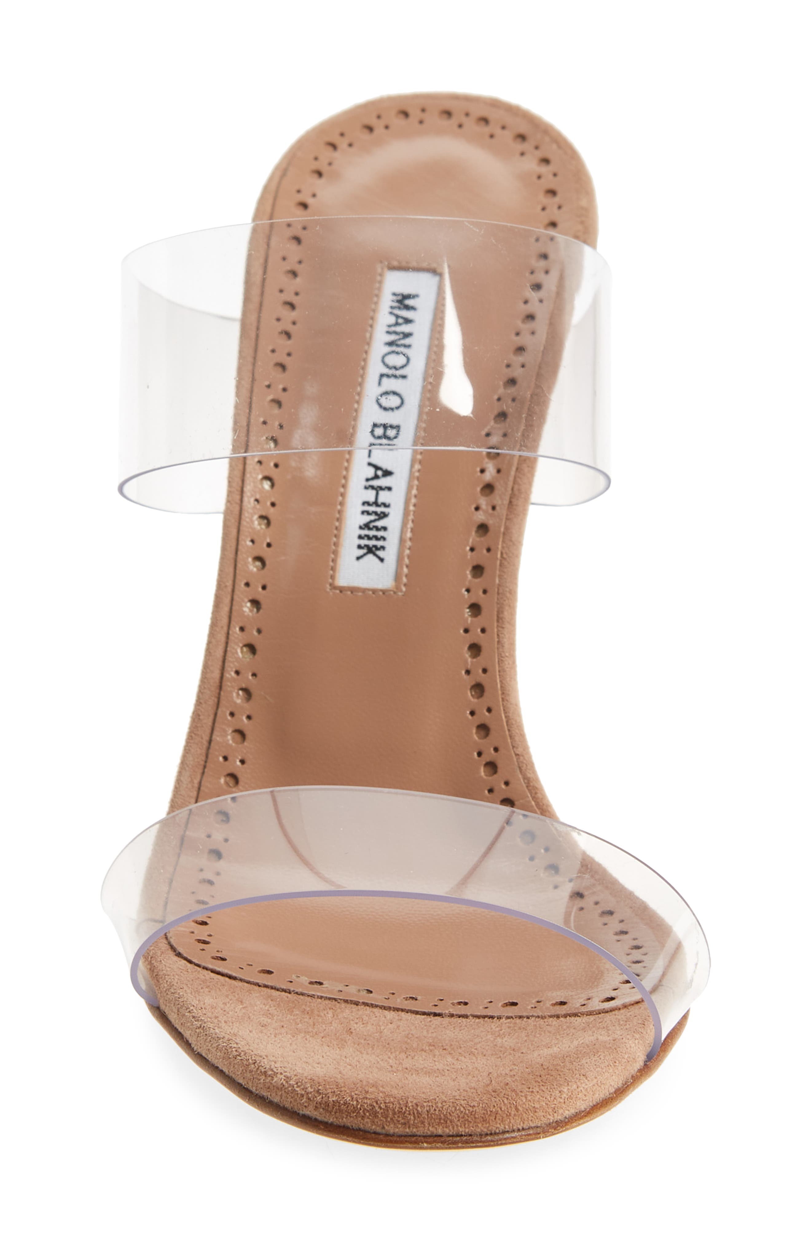 Manolo Blahnik Scolto Clear Double Strap Sandal, Alternate, color, 