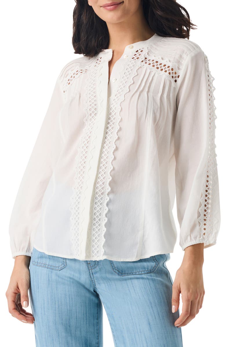 NIC+ZOE Breezy Clouds Embellished Top, Main, color,