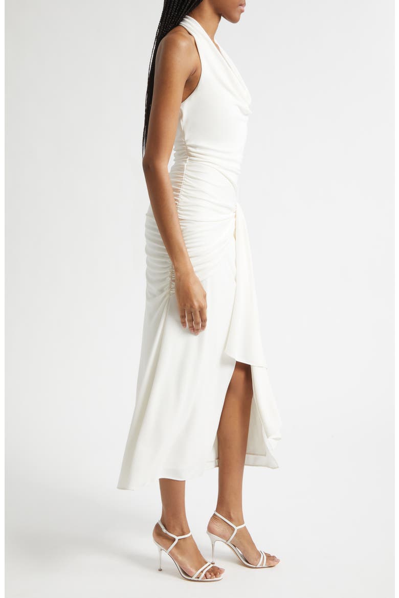 Kaia Halter Midi Dress, Alternate, color, IVORY