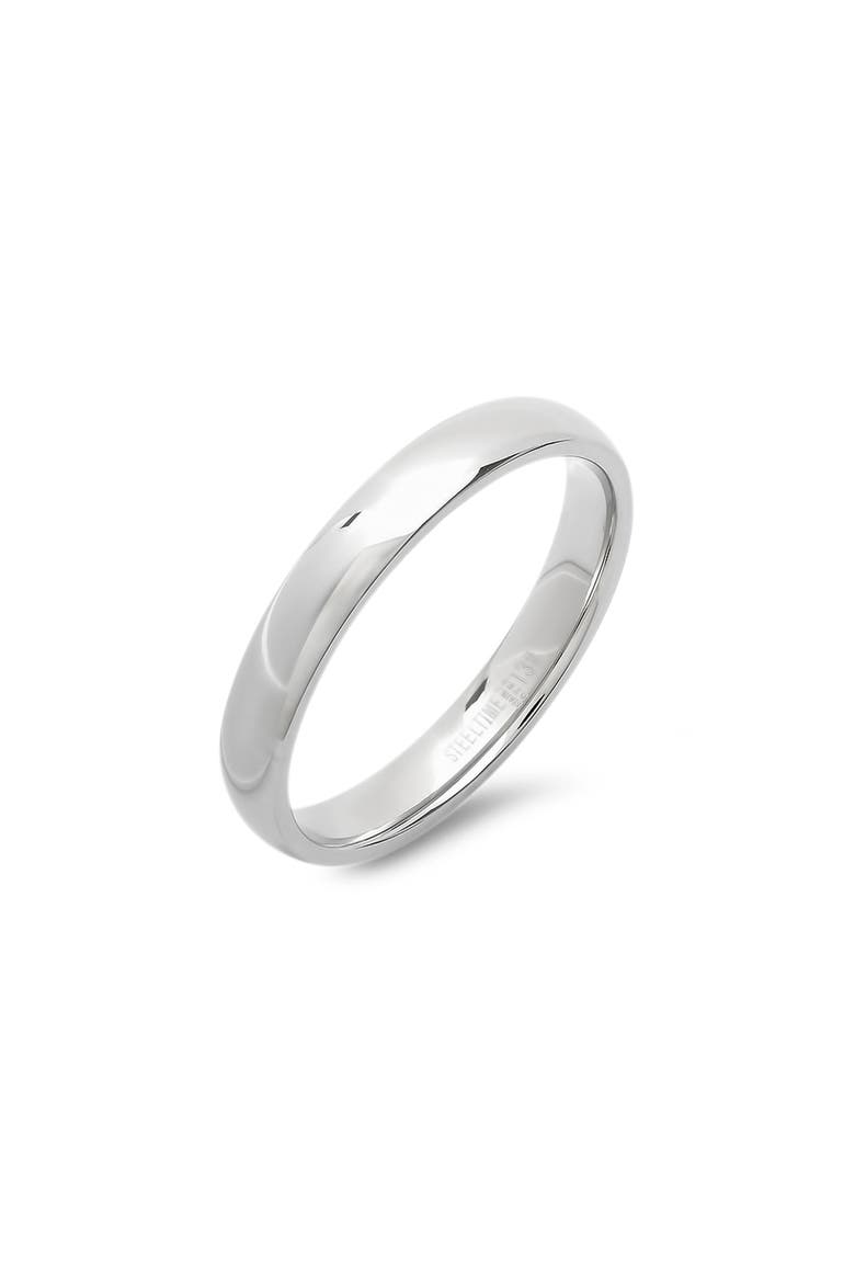 4mm 18k Gold Plated Band Ring, Alternate, color, SILVER