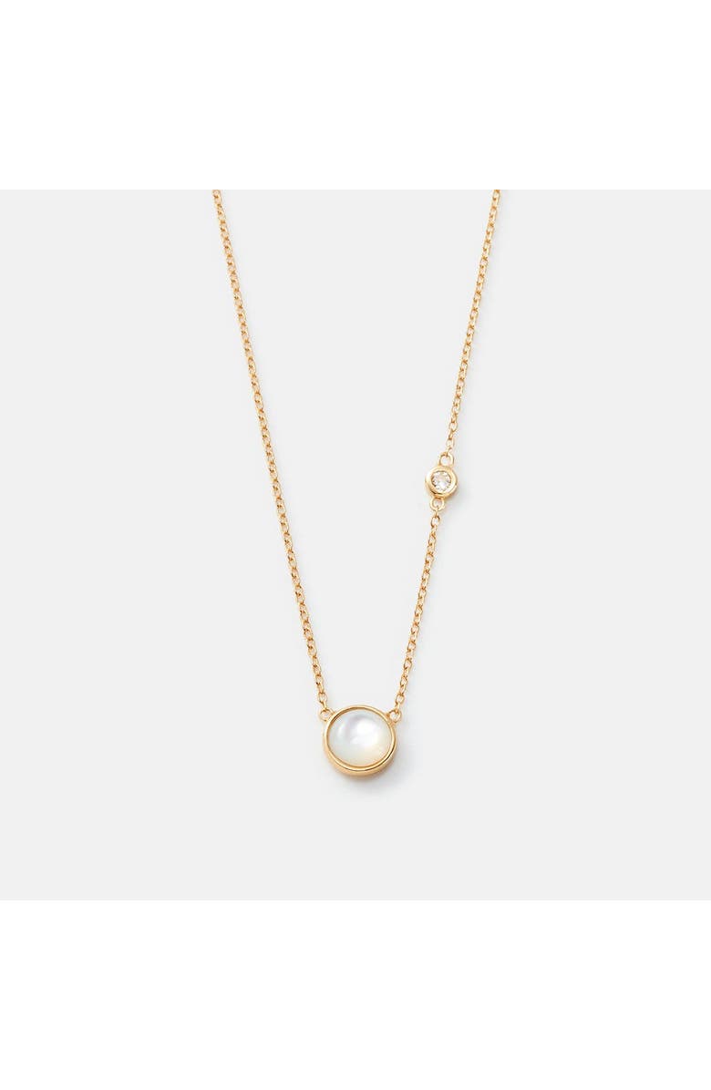 Sara Patino Gold Round Pearl Necklace, Main, color, Gold