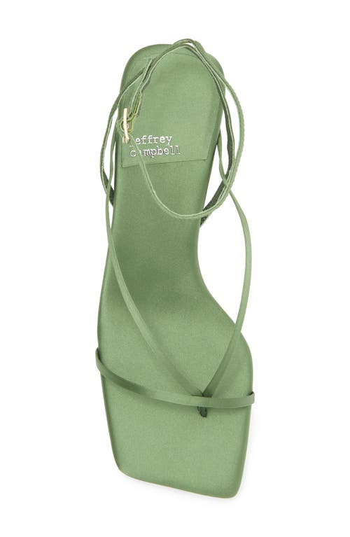 Jeffrey Campbell Fluxx Sandal In Green Satin