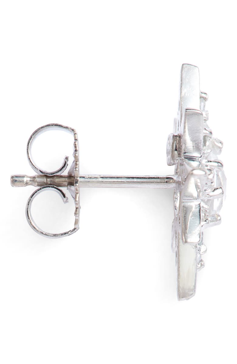 Anzie Mini Starburst White Topaz Earrings, Alternate, color, 