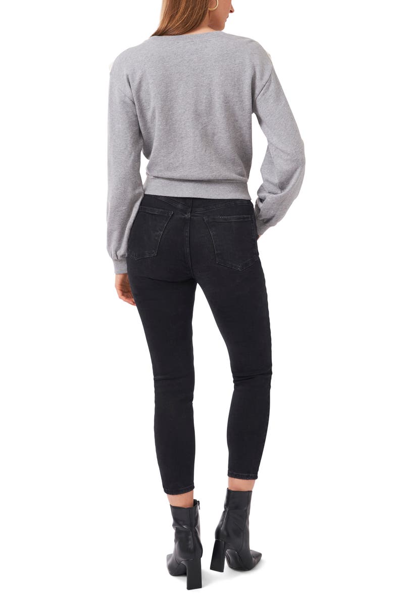 1.STATE Lace Ruffle Cotton Crewneck Sweater, Alternate, color,