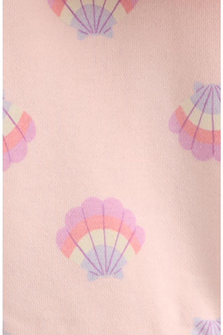 Zip Hoodie, Alternate, color, PINK BALM RAINBOW SEASHELLS