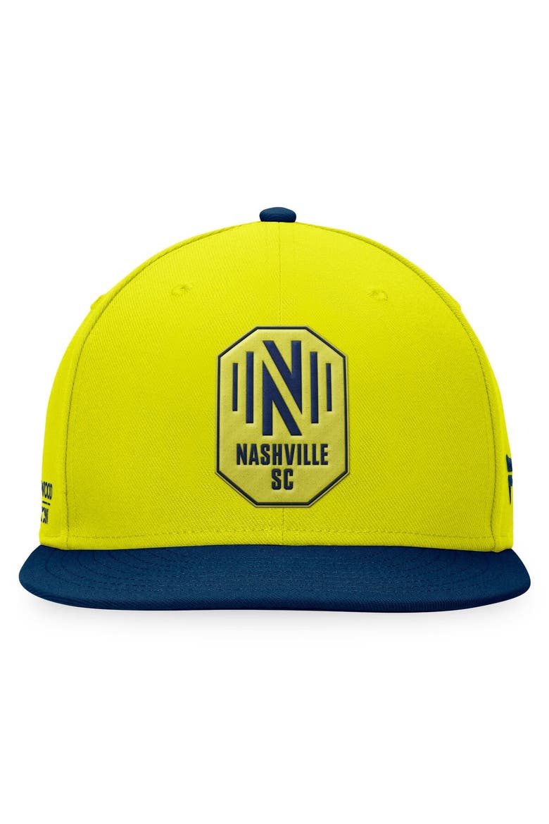 Men's Fanatics Branded Yellow/Navy Nashville SC Downtown Snapback Hat, Alternate, color, Yellow