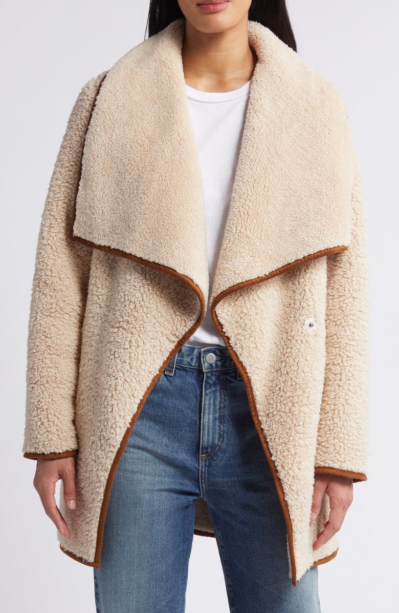Lucky Brand Shawl Collar Faux Fur Jacket, Alternate, color,