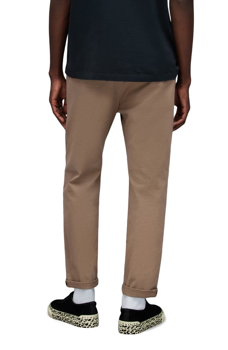 AllSaints Walde Stretch Cotton Chinos, Alternate, color, Moorland Brown