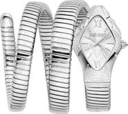 Just Cavalli Coiled Snake Bracelet Watch, 22mm x 36.5mm