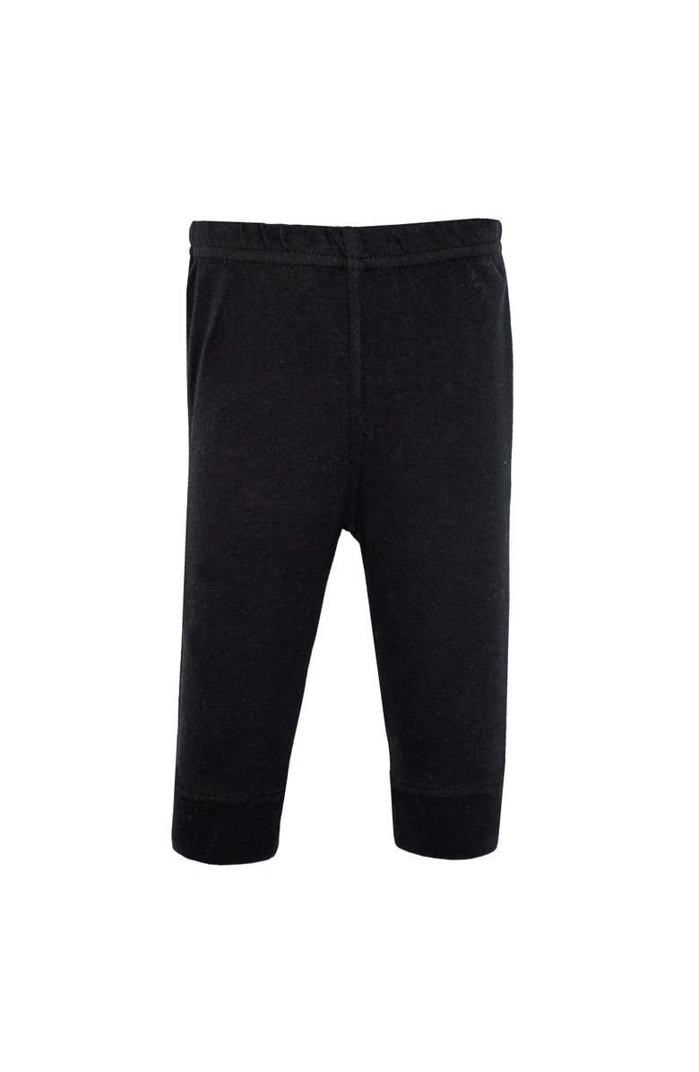 Hudson Baby 4-Pack Pants Bottoms Set, Alternate, color, Brown Black Plaid