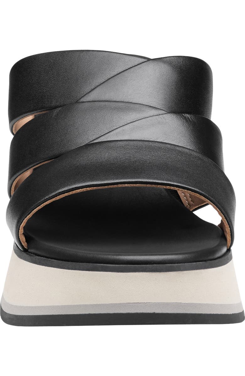 Johnston & Murphy Colleen Platform Wedge Slide Sandal, Alternate, color, Black Nappa Leather