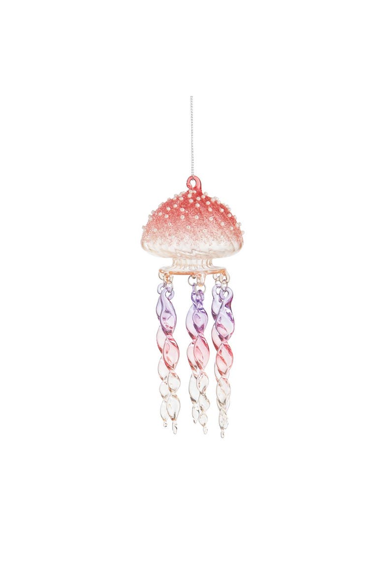 Pink Jellyfish Beaded Ornament, Main, color, Pink