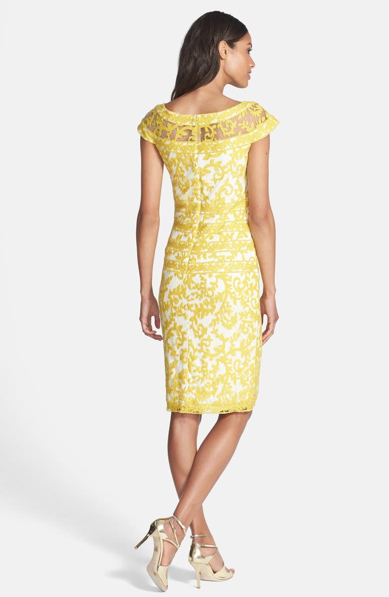 Tadashi Shoji Embroidered Lace Sheath Dress, Alternate, color,