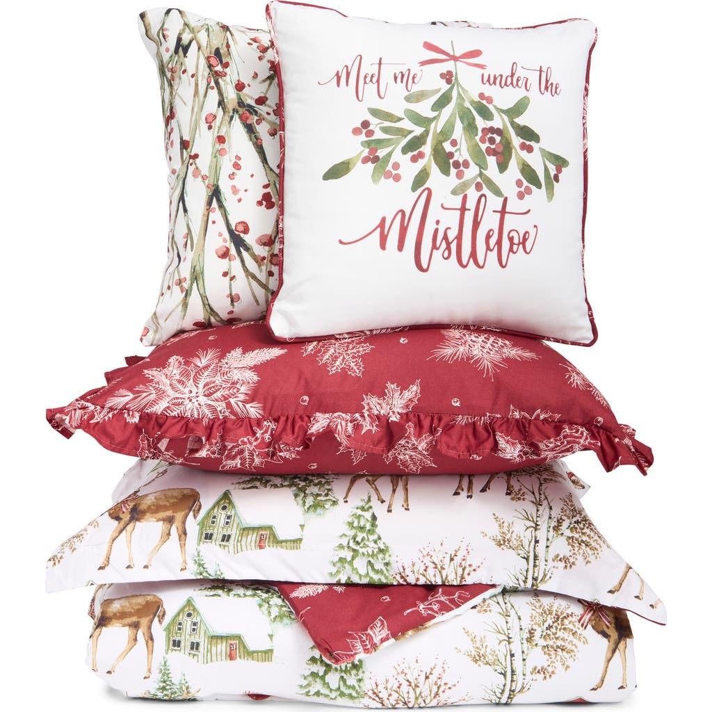 Southshore Fine Linens White Christmas Oversize Holiday Comforter Set In White Christmas