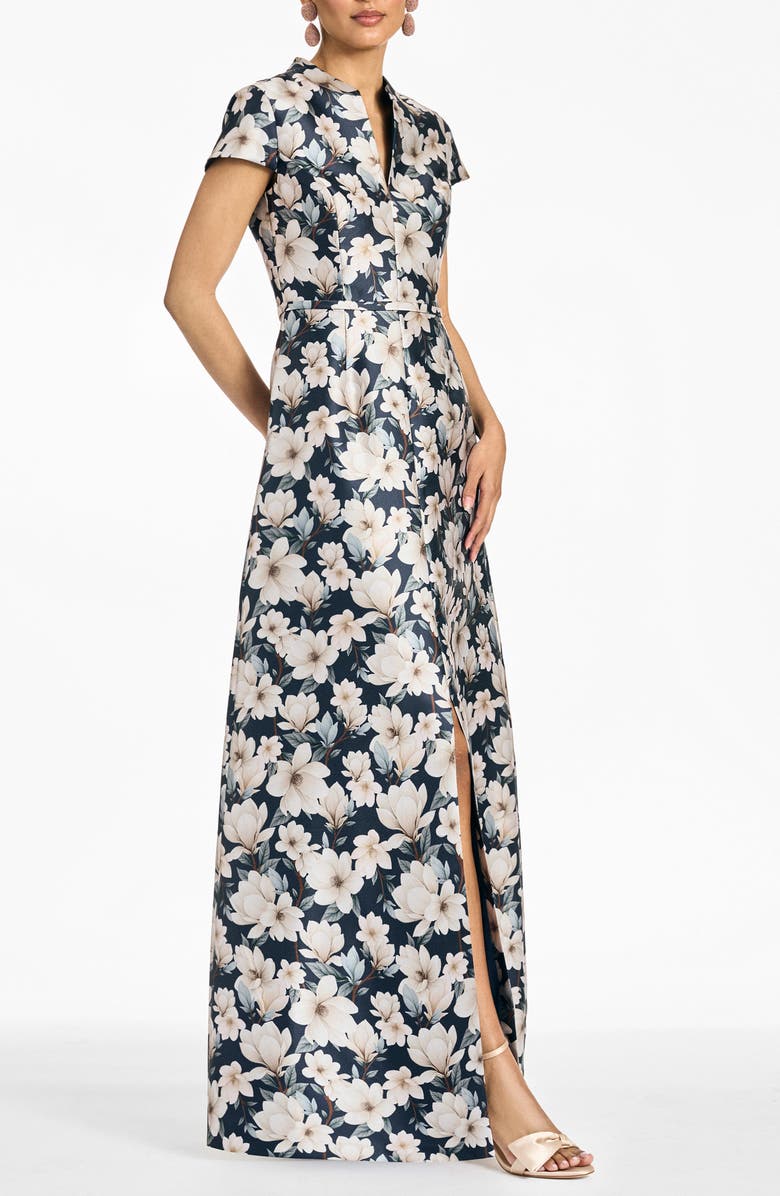 SACHIN BABI Charlotte Floral Gown, Alternate, color, Midnight Magnolia