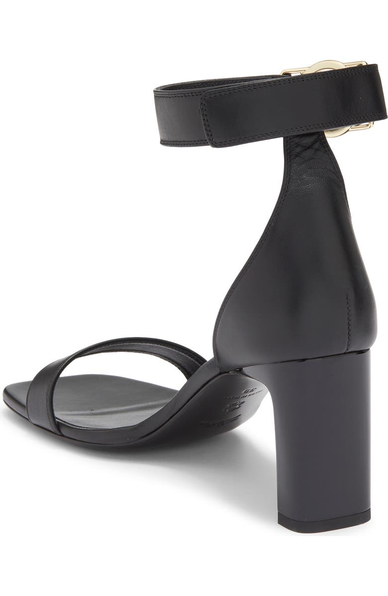 Longchamp Ankle Strap Sandal, Alternate, color, Black